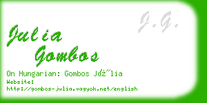 julia gombos business card